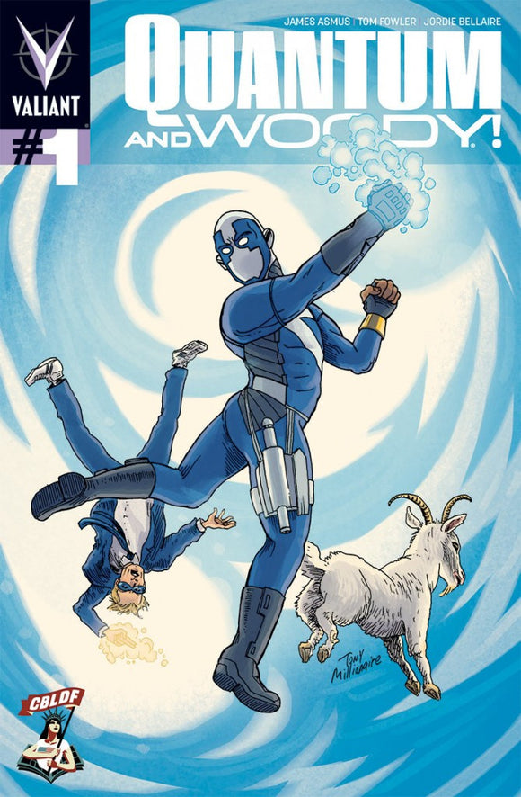 Quantum & Woody #1 Tony Millionaire CBLDF Variant, signed by James Asmus!