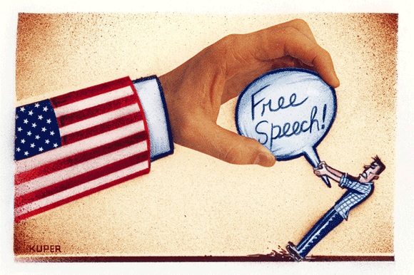 Peter Kuper Free Speech print, signed by Peter Kuper!